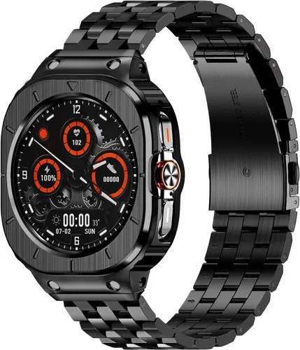Vista 15 de HASLFM Caja de acero inoxidable y bandas compatibles con Samsung Galaxy Watch 7 8 Ultra 47mm/ Galaxy Watch 5 Pro 45mm/ Galaxy Watch 6/5/4 44mm