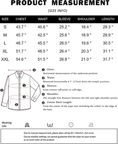 Vista 6 de COOFANDY Men's Luxury Dress Shirt Long Sleeve Prom Wedding Party Shiny Button Down Shirts