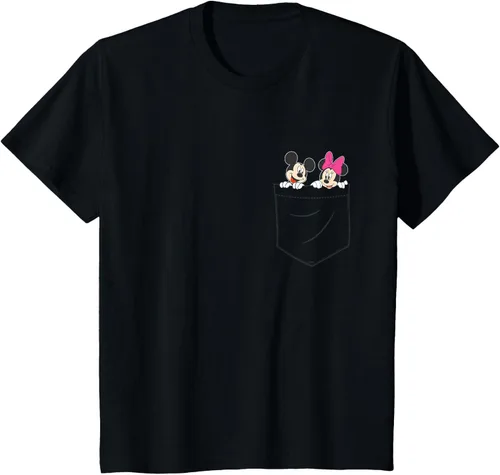 Vista 35 de Disney Mickey & Minnie Mouse - Camiseta de bolsillo pequeño para pareja
