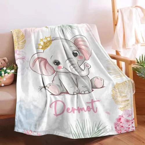 Vista 33 de Manta de bebé personalizada para niñas y niños pequeños, recién nacidos, regalos personalizados de vaca floral con nombre y texto, 40 x 30 pulgadas