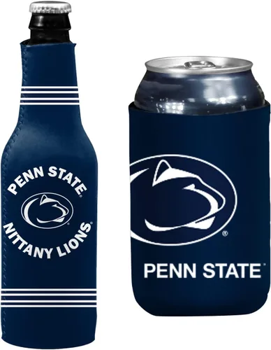 Vista 20 de College Team Color Logo Can & Bottle Holder Insulator Beverage Cooler Set