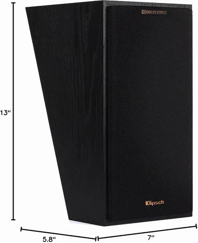 Vista 11 de Klipsch R-41SA - Juego de 2 altavoces potentes y detallados para el hogar, color negro Use on compatible tower or bookshelf speakers for reflected