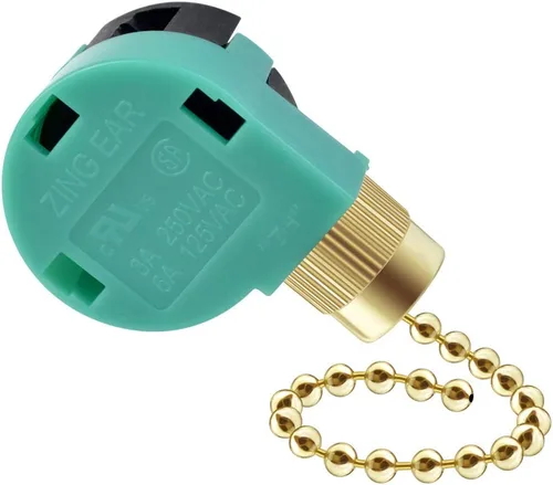 Vista 3 de Topbuti Zing Ear ZE-268S6 - Juego de 3 interruptores de ventilador de techo de 3 velocidades y 4 cables, interruptor de cadena de repuesto