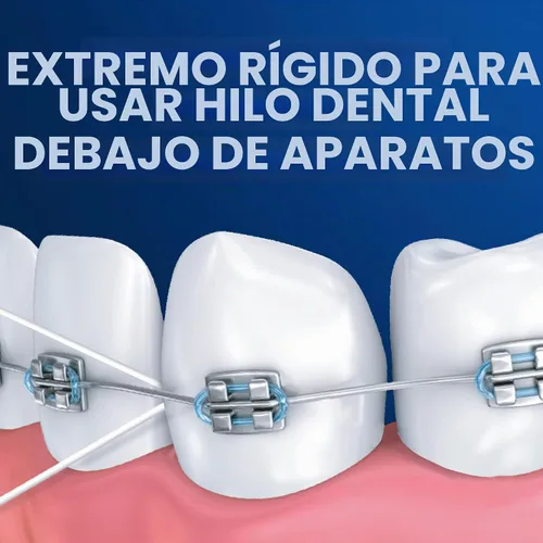 Vista 6 de Oral-B Hilo dental para brackets, Super Floss hebras precortadas, menta, 50 unidades, paquete de 2
