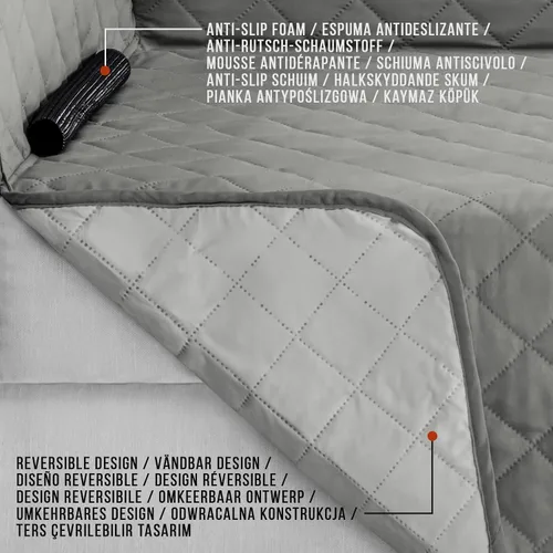 Vista 5 de Utopia Bedding Funda reversible para sofá de 3 plazas, resistente al agua, protector de muebles con varillas de espuma y correas elásticas