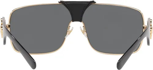 Vista 4 de Versace Gafas de sol Hombre Montura Dorada, Lentes Gris Oscuro, 0MM