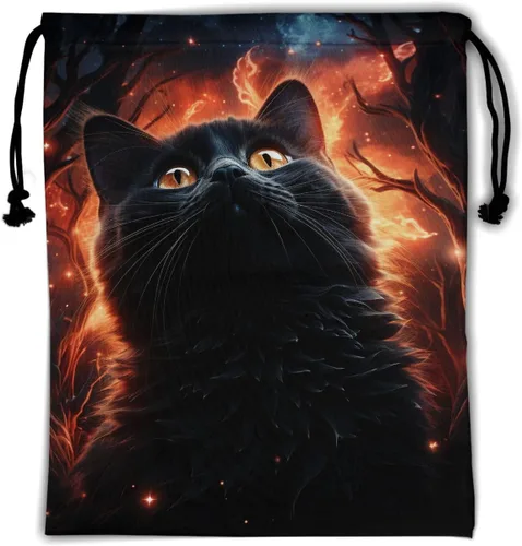 Vista 155 de Bolsa de agarre de gimnasia de piel de animal, bolsa de gimnasia con cordón ajustable, bolsa de cuerda para fauna silvestre, Mariposas Galaxy