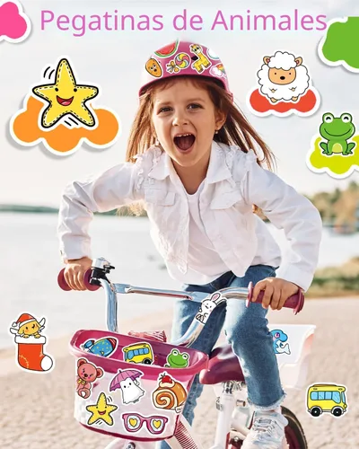 Vista 4 de 100 calcomanías para botellas de agua para niños, adolescentes y niñas, vinilo lindo estético, impermeable, calcomanías geniales Vsco, portátil