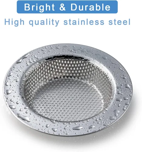 Vista 2 de Honmein 2 Piezas Colador de Fregadero para la Mayoría de Cestas de Drenaje de Fregadero de Cocina, Diseño Seguro de Doble Capa Mejorado Colador