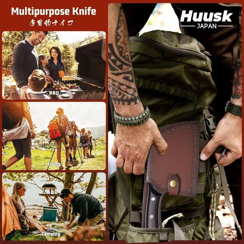 Vista 6 de Huusk Cuchillo de chef serbio con funda