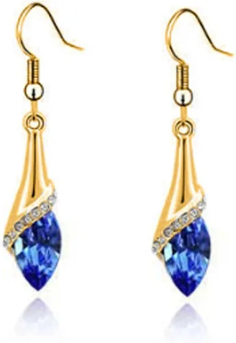 Vista 4 de MAFMO Juego de joyas de oro coloridas para mujer collar de cristal de moda