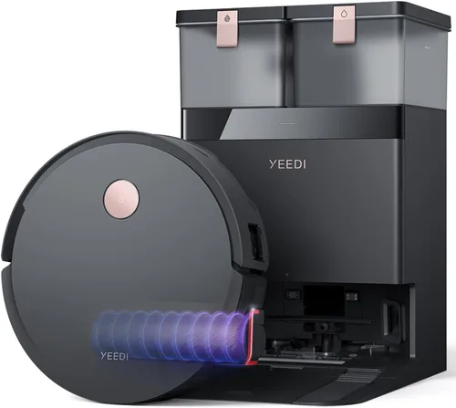 Vista 10 de Yeedi S16 Plus Robot Aspiradora y Trapeador con Estación Omni Automática, Succión de 16,600Pa, Mopa Autolavadora OZMO, ZeroTangle 3.0, Elevación
