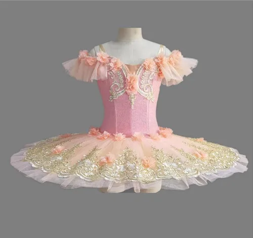 Vista 2 de Vestido de baile latino para niñas, manga larga, dobladillo con volantes, vestido de terciopelo latino con dobladillo con volantes, disfraz
