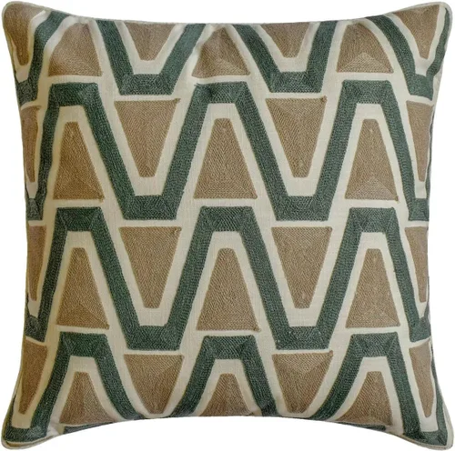 Vista 12 de The HomeCentric Fundas de almohada decorativas con bordes de 12 x 12 pulgadas Funda de cojín de seda de arte moderno Fundas de almohada verdes
