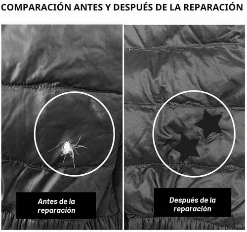 Vista 5 de Parches de reparación de nailon, autoadhesivos, impermeables, 7.9 x 3.9 in