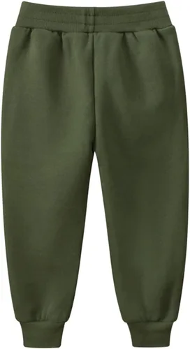 Vista 2 de Pantalones deportivos de invierno con forro polar cálido para bebés y niños, cintura elástica, pantalones deportivos gruesos