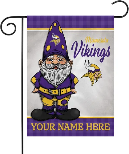Vista 8 de Rico Industries Bandera de jardín personalizada de gnomo de fútbol de la NFL