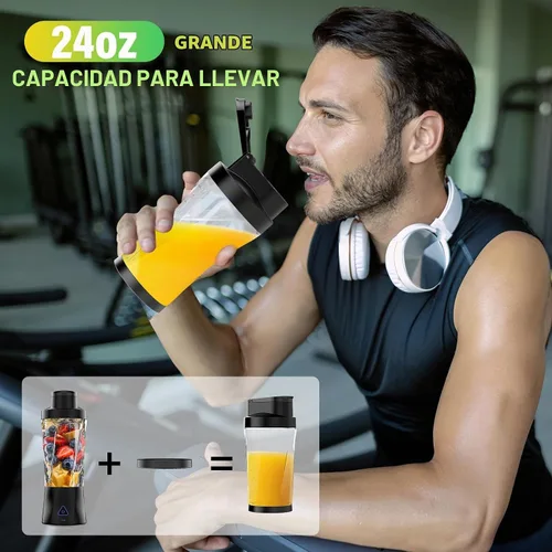 Vista 5 de Licuadora portátil, licuadora personal de 360 W, batidos y licuados