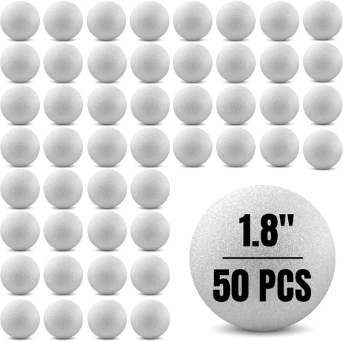 Vista 11 de Hygloss Bolas redondas de espuma para manualidades 6 piezas de espuma blanca de 3.8 pulgadas (XPS) para artes, pequeñas bolas de espuma