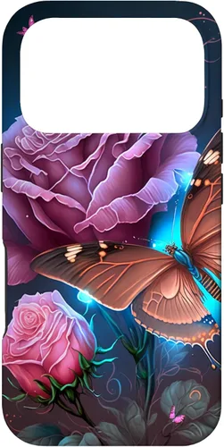 Vista 30 de Family Butterfly Rose Flower Firefly PC Case for iPhone 17
