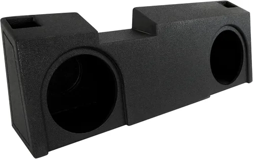 Vista 4 de QPower - Caja de subwoofer doble de 10 pulgadas para debajo del asiento, subcaja con puerto QBomb compatible con Chevy Silverado Crew y Double Cab