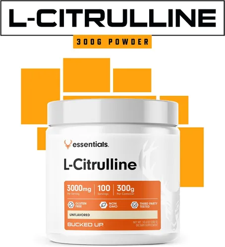 Vista 4 de Polvo de L-citrulina 3000mg Bucked Up, Esenciales (100 porciones)