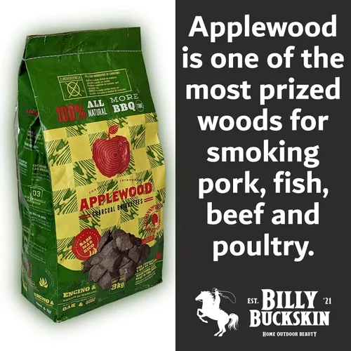 Vista 2 de Billy Buckskin Oak & Applewood - Briquetas de carbón para asar a