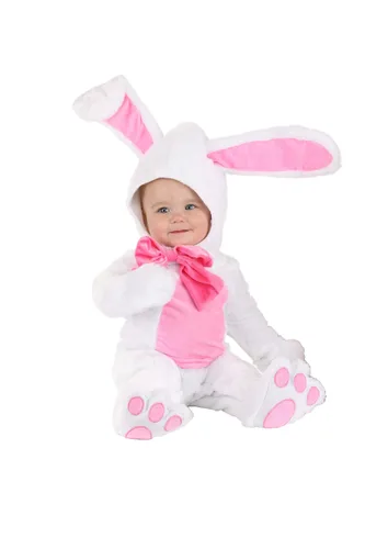 Vista 3 de Disfraz de Conejito Blanco para Bebés Multicolor