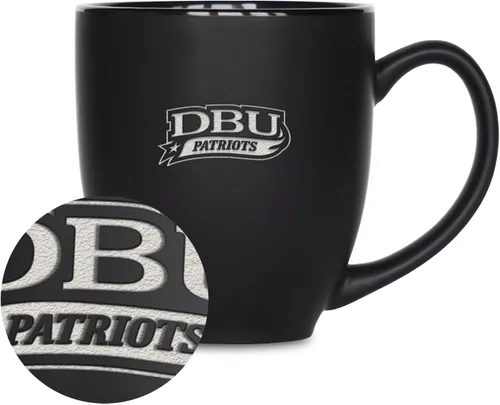 Vista 178 de Rico Industries - Taza de cerámica mate negra con grabado láser estándar de 15oz para NCAA (escuelas T & U) - Para bebidas calientes o frías