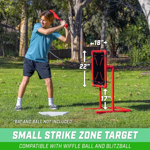 Vista 3 de GoSports Baseball Strike Zone Target para bolas de plástico, compatible con Blitzball y Wiffle Ball
