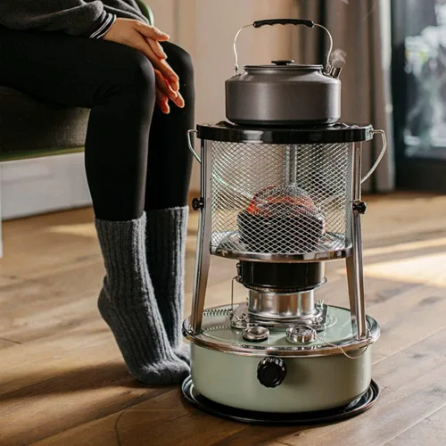 Vista 2 de Calentador de queroseno portátil para uso en interiores, calentador de estufa de queroseno de 5.2 litros, calentadores no eléctricos, quemador