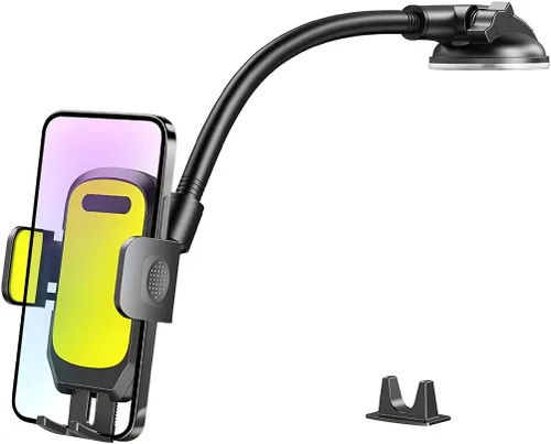 Vista 8 de Soporte para teléfono de automóvil, cuello de cisne para salpicadero de vehículo, parabrisas, ventilación de aire, soporte para teléfonos