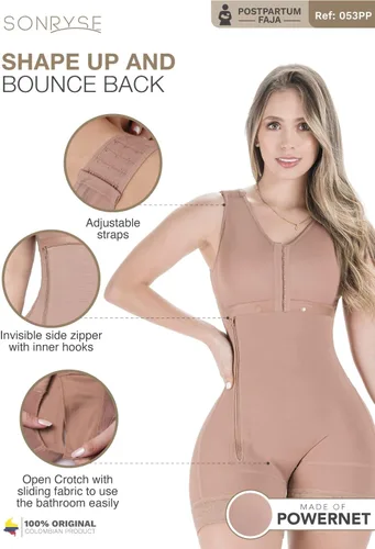 Vista 4 de Sonryse Fajas Colombianas Postparto Colombian Post-partum Shapewear for Women