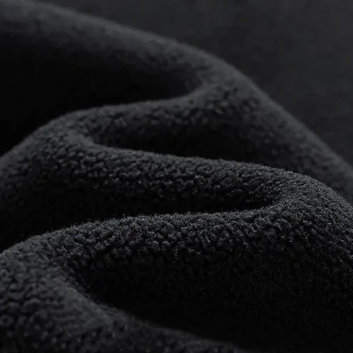 Vista 6 de Flygo Sudadera de forro polar para hombre, con forro de sherpa, de gran tamaño, con media cremallera