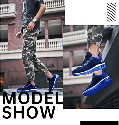 Vista 6 de MEHOTO - Tenis de correr para hombre, tenis ligeros para entrenamiento, gimnasio, trotar y caminar, talla 7-12.5