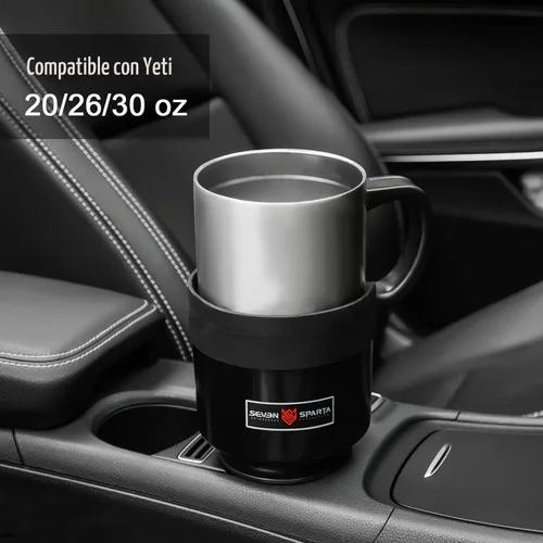 Vista 6 de SEVEN SPARTA Paquete de 2 soportes expansores de portavasos para automóvil, base ajustable, compatible con Yeti de 20/26/30 onzas, Hydro Flasks