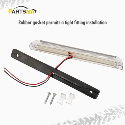 Vista 4 de Partsam – Tira de luces utilitarias, 18 diodos ledes, impermeable, color blanco, de 4 x 8 pulgadas, 12 V, universal