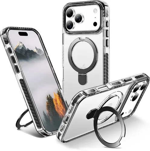Vista 128 de UMIONE - Funda con diseño de anillo magnético giratorio de 360° para iPhone 11, soporte de bucle invisible integrado, compatible con Magsafe, funda