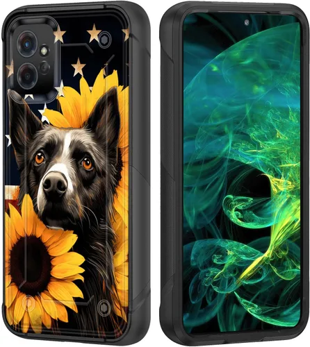 Vista 10 de Funda para Moto G Stylus 5G 2023, resistente de doble capa de policarbonato duro y silicona suave, resistente a prueba de golpes, funda protectora