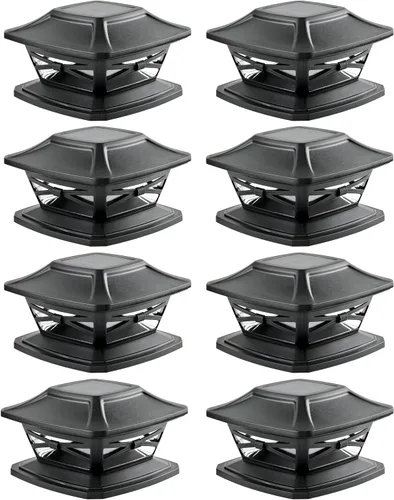 Vista 7 de Davinci Lighting - Lámpara solar Flexfit para exteriores con base para postes de madera de 4 x 4, 5 x 5 y 6 x 6 pulgadas, luz LED brillante