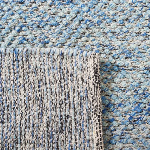 Vista 6 de SAFAVIEH Colección Natura - Alfombra decorativa de 2 x 3 pies, azul, lana hecha a mano, ideal para áreas de alto tráfico en entrada, sala de estar