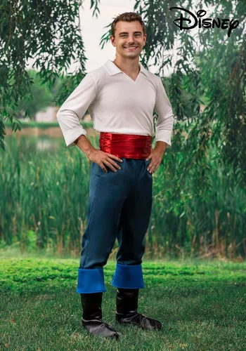 Vista 2 de Disfraz de Prince Eric de la Sirenita de Disney para adultos índigo rojo blanco