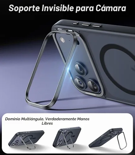 Vista 3 de VOFATA Funda para iPhone 18 Pro Max, iPhone 17 Pro Max con soporte para cámara Stash, apto para MagSafe, protección de grado militar de 10 pies