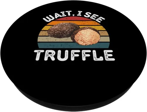 Vista 2 de Vintage Truffle Wait, I See Truffle Retro Truffle Lover PopSockets Standard PopGrip