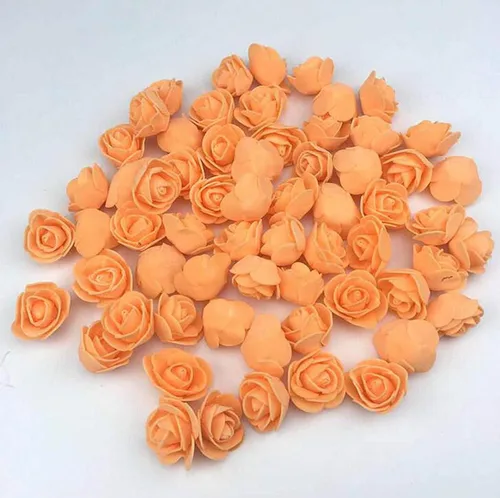 Vista 8 de 500 piezas de mini cabezas de rosas artificiales de espuma de polietileno, flores artificiales hechas a mano, ramo de novia de boda, decoración