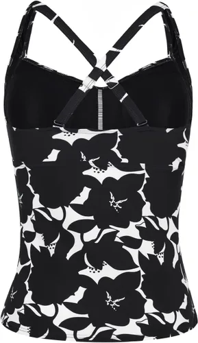Vista 3 de Hilor Tankini para mujer, con control de abdomen, espalda cruzada, tankini