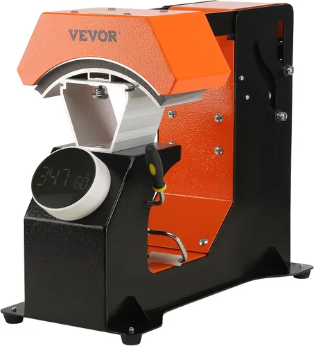 Vista 10 de VEVOR Máquina de prensa térmica automática 3 en 1 para gorras - Sin arrugas, liberación automática y botón de presión, panel de control digital