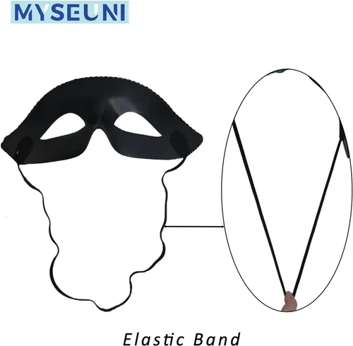 Vista 5 de MYSEUNI 2024 Nueva máscara de mascarada para hombres, máscara veneciana retro para hombre, para fiesta de Halloween, Mardi Gras, baile de máscaras