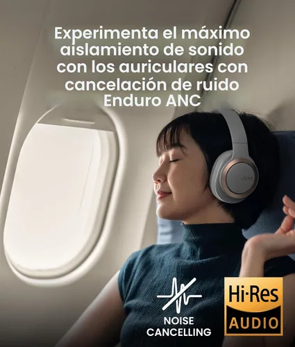 Vista 5 de Cleer Audio Enduro ANC Auriculares con cancelación de ruido, color gris Gris claro