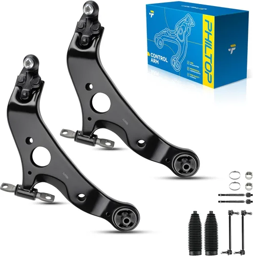 Vista 162 de PHILTOP 6 piezas de brazo de control delantero inferior con barra estabilizadora de rótula para Nissan Rogue 2014-2020 Rogue Sport 2017-2022 Qashqai